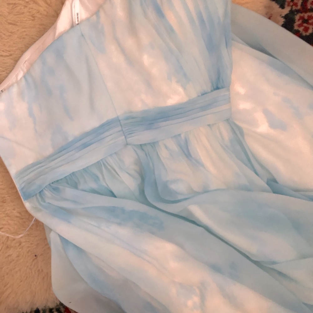 B2 by Jasmine Light Blue Summer Gown with Ruched Bodice (Size: 14) - Picture 5 of 7